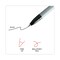 Universal Fine 0.7 mm Stick Ballpoint Pen - Black Ink, Gray/Black Barrel (1 Dozen)
